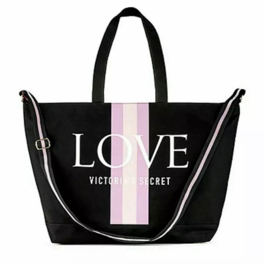 Victoria’s Secret Pink Striped Love Weekender Tote